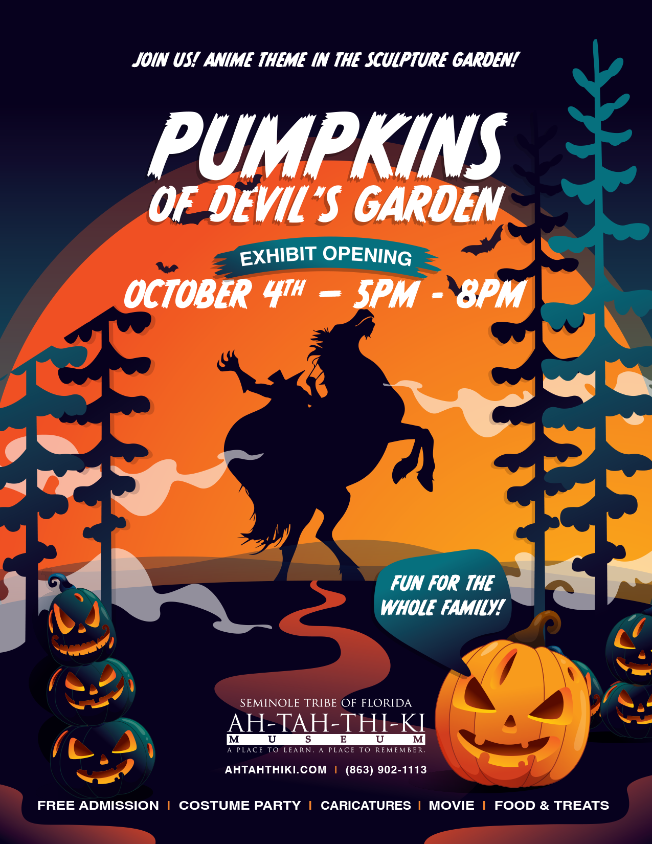 Free Event Halloween Pumpkin Jack-O-lantern Sculpture Garden