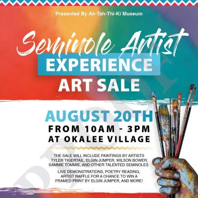 Seminole Art Sale Okalee Village Flyer