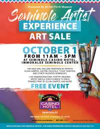 Seminole Artist Experience Art Sale Immokalee 