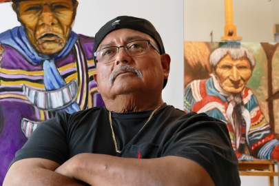 Jimmy Osceola in studio