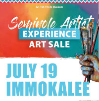 Seminole Artist Experience Art Sale Square JULY IMMOKALEE  2025