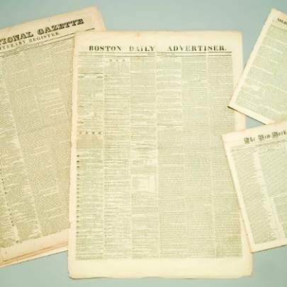 Newspapers like these spread news of the Seminole War across the country.